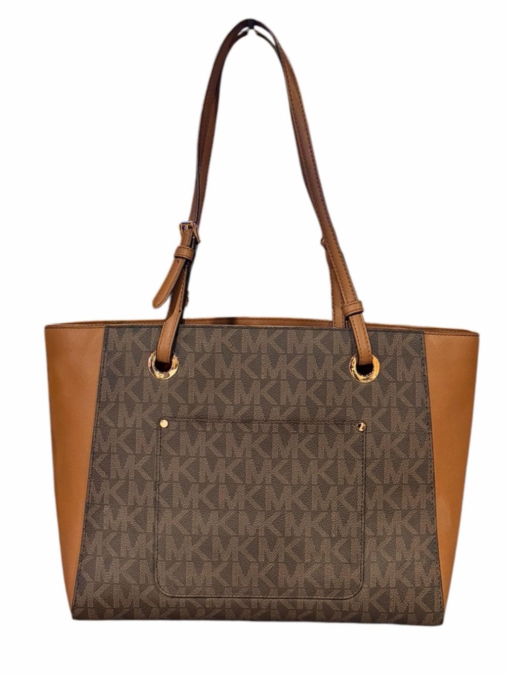 Michael Kors Jet Set Brown Monogram Coated Canvas Tote Bag - Picture 2 of 14